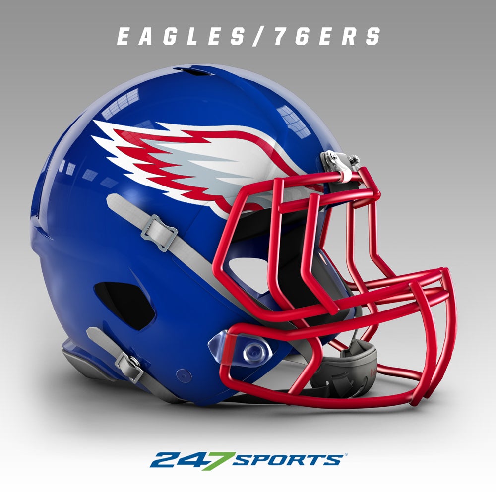 If MLB,NBA and NHL teams wore NFL helmets, this is what they would look like