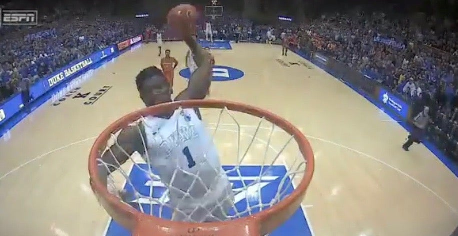 zion williamson dunk clemson