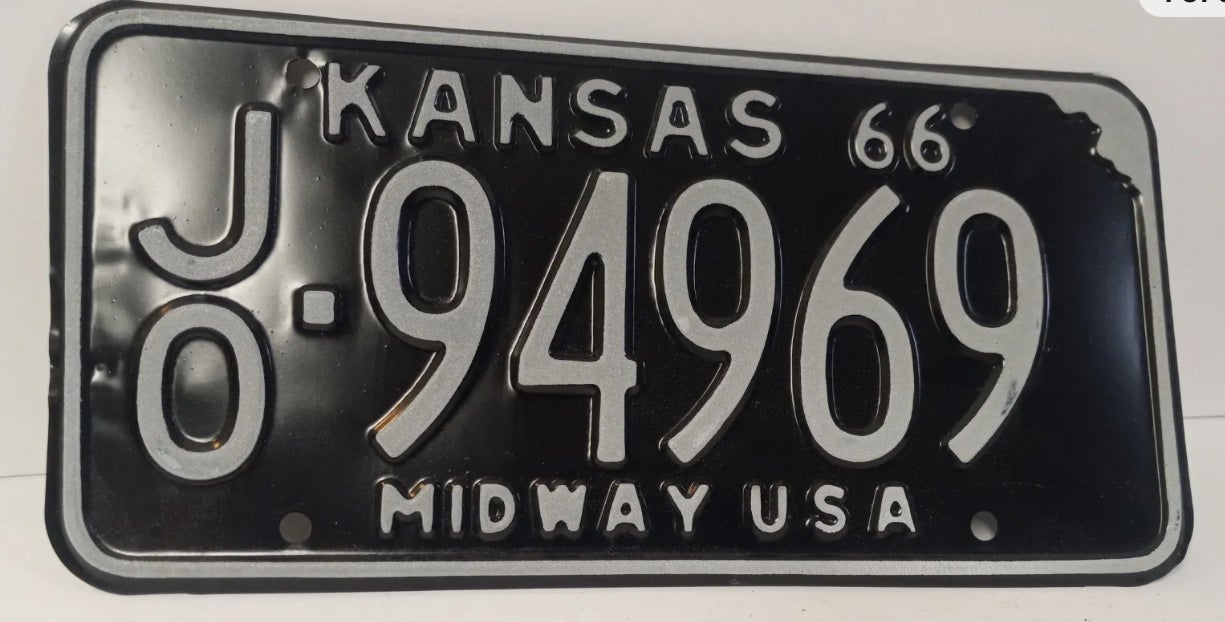 1966. store Kansas License Plate