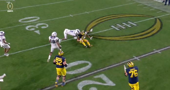 Jim Harbaugh loses his mind after controversial replay review (GIF)