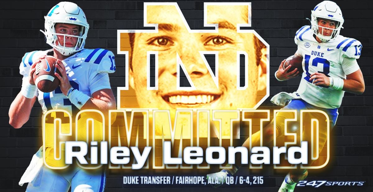 Riley Leonard: Former Duke Quarterback Commits to Notre Dame From Transfer  Portal From Transfer Portal - Sports Illustrated