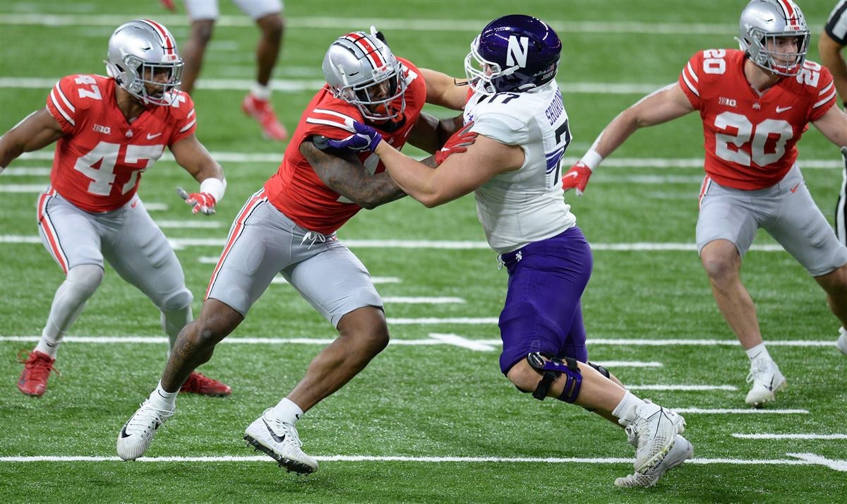 NU's Peter Skoronski learn from veteran offensive line leaders