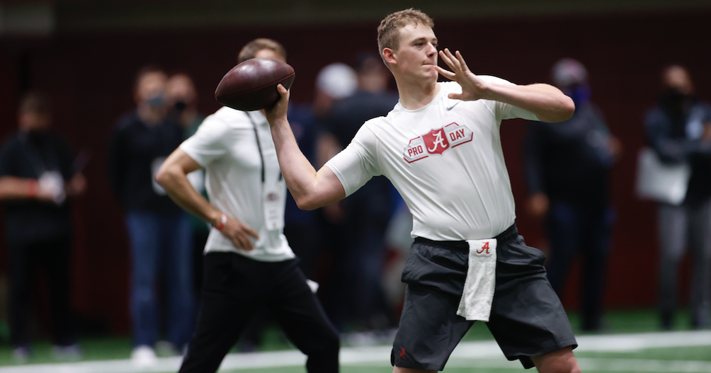 Mac Jones wanted to show his arm strength in second pro day workout