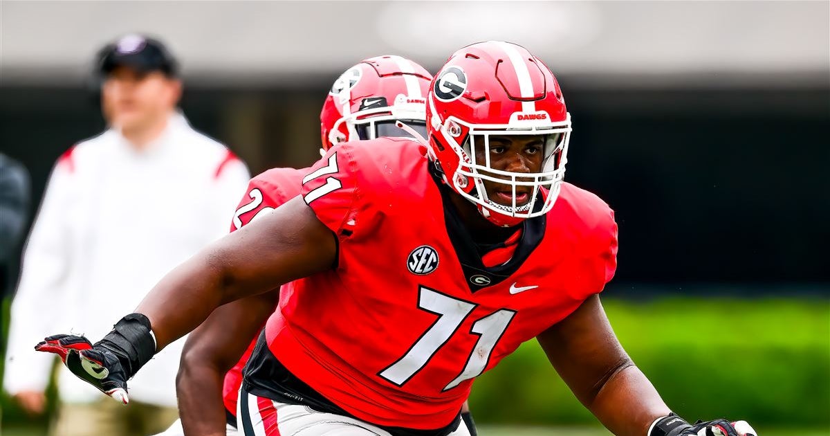 Georgia offensive lineman Earnest Greene shows promise despite battling ...