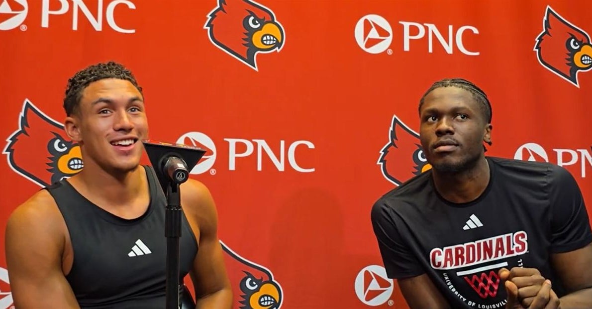 Louisville men's basketball players visit media