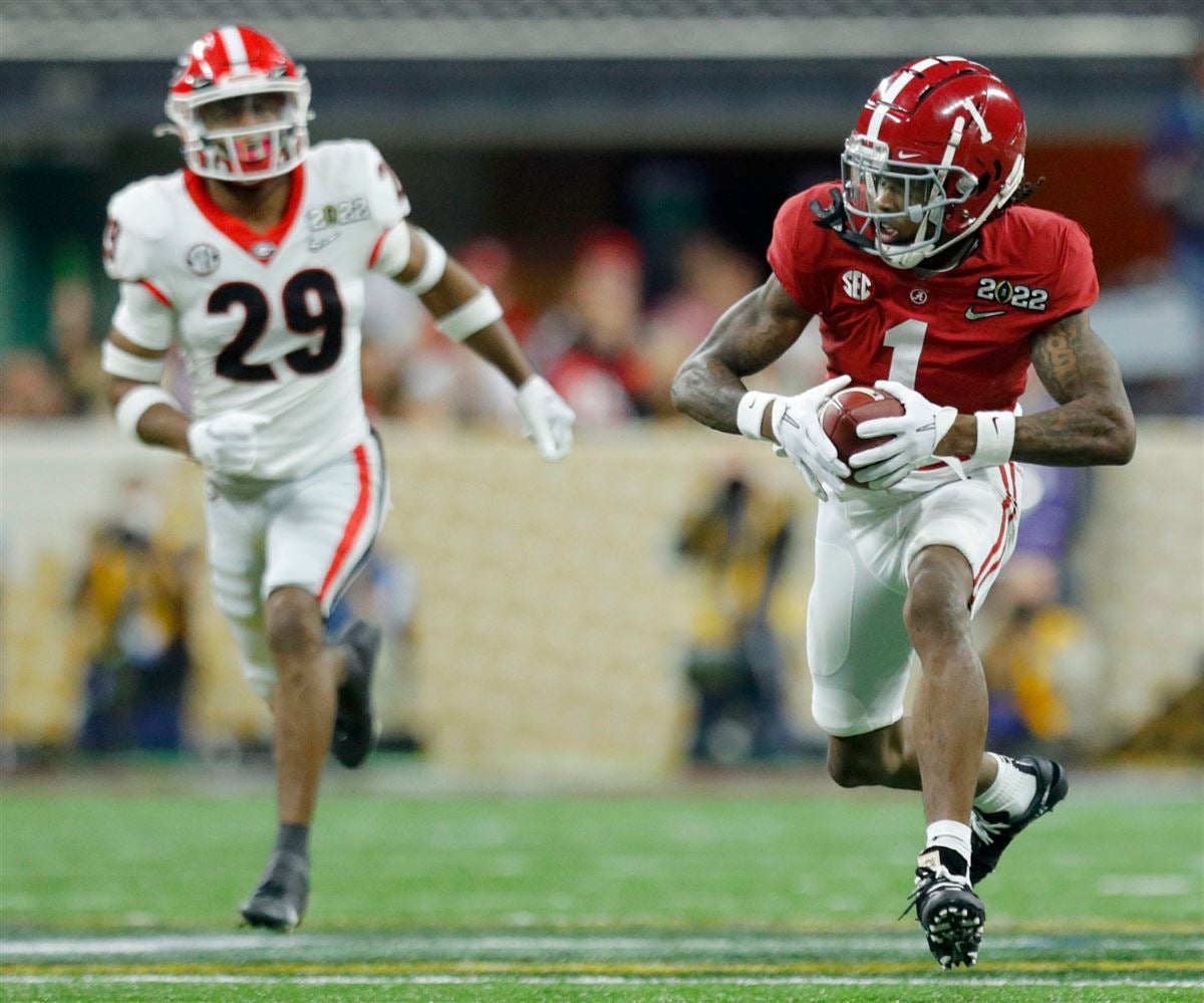 Jameson Williams (knee), Alabama WR, out of national championship game