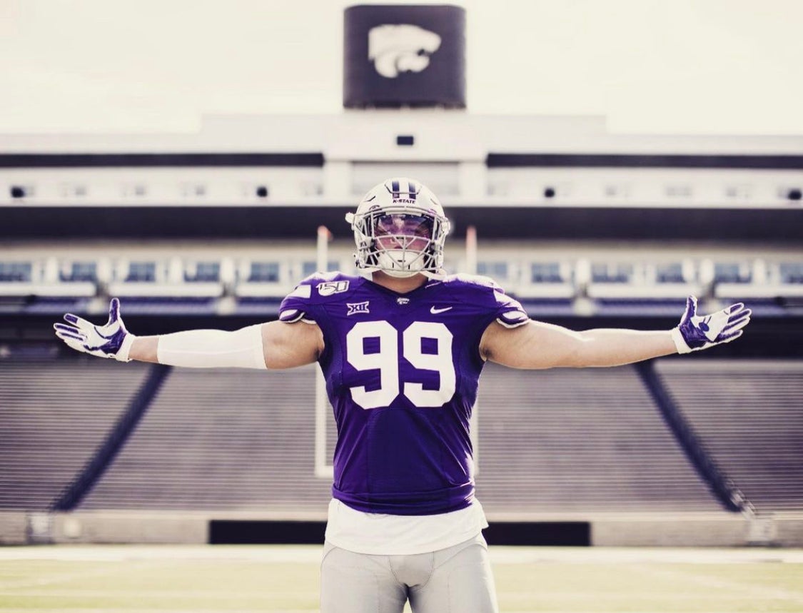 K-State football recruits show off potential white uniforms