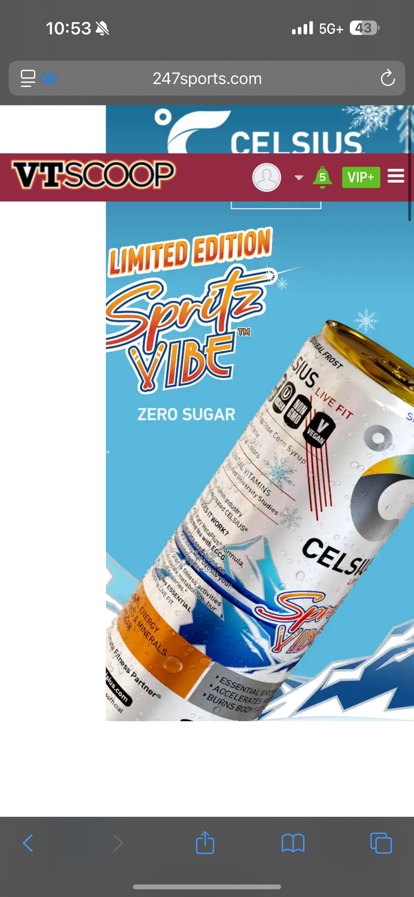 Celsius add still there….