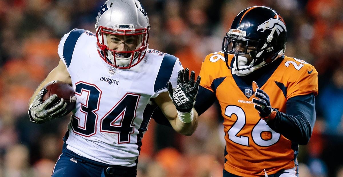 New England Patriots running back Rex Burkhead warms up before an NFL  football game against the Denver Broncos, Sunday, Oct. 18, 2020, in  Foxborough, Mass. (AP Photo/Charles Krupa Stock Photo - Alamy