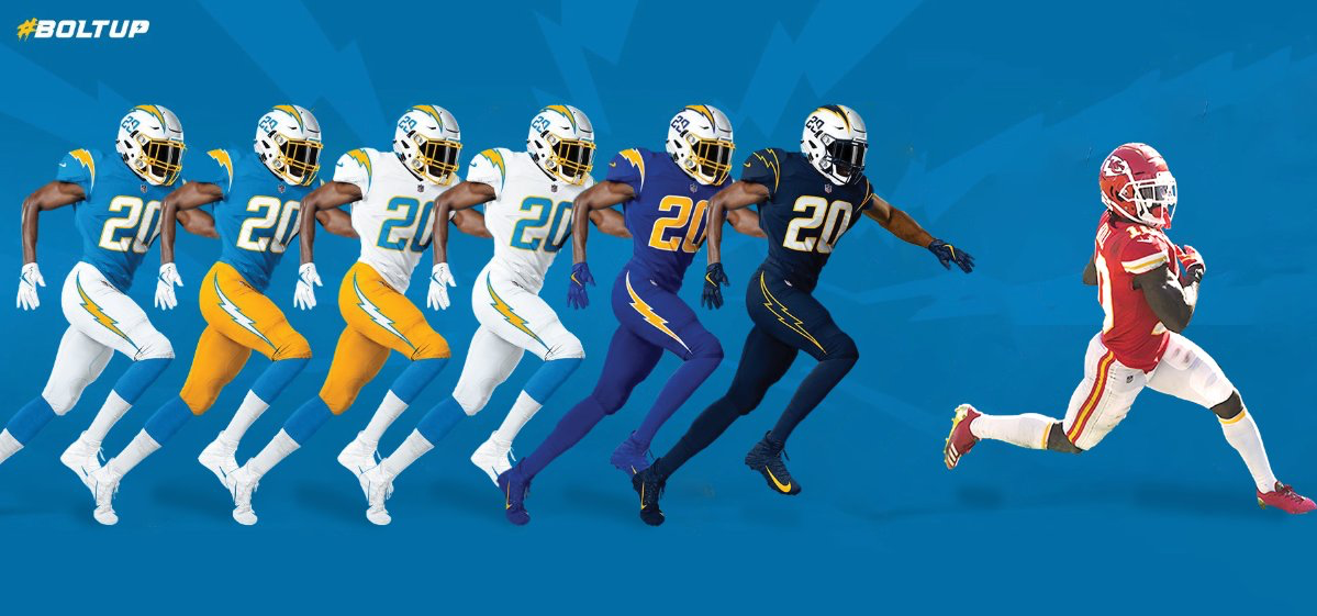 Chargers New Uniforms