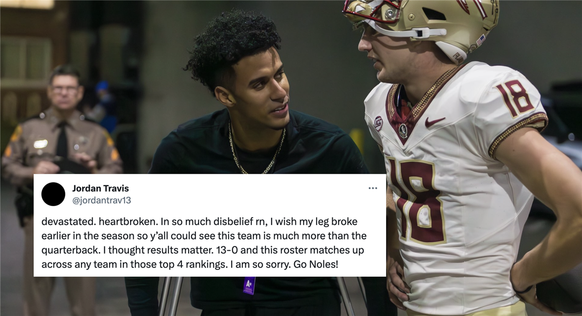 Jordan Travis Devastated Over FSU's CFP Snub: 'I Wish My Leg Broke ...