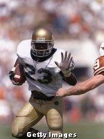 Cotton Bowl, Notre Dame Jerome Bettis in action, rushing vs Texas News  Photo - Getty Images