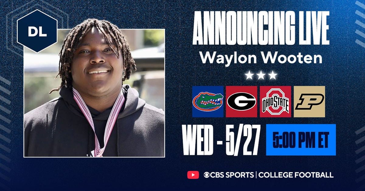 DL Waylon Wooten previews commitment announcement among Florida, Georgia, Ohio State, Purdue
