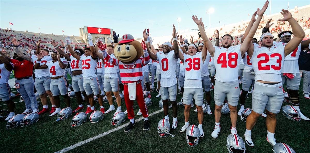 Ohio State celebrates road win against Indiana with Carmen Ohio