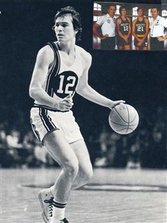 Marquette Hall of Famer Jim Chones posed in the 1971-72 “bumblebee