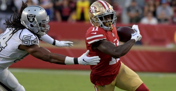 49ers to wear all-white throwbacks vs. Seahawks, per Kendrick Bourne