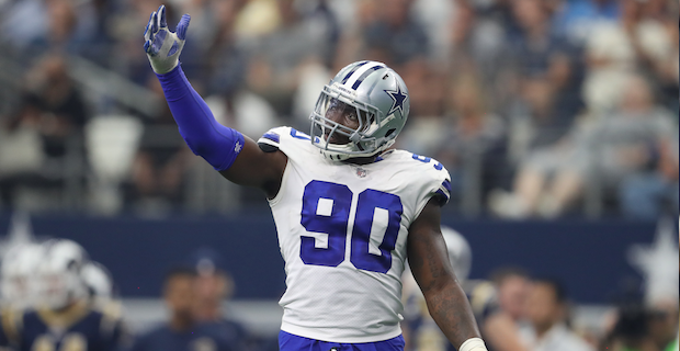 DeMarcus Lawrence Dallas Cowboys Unsigned Plays Defense in NFL Wild Card vs  San Francisco 49ers Photograph