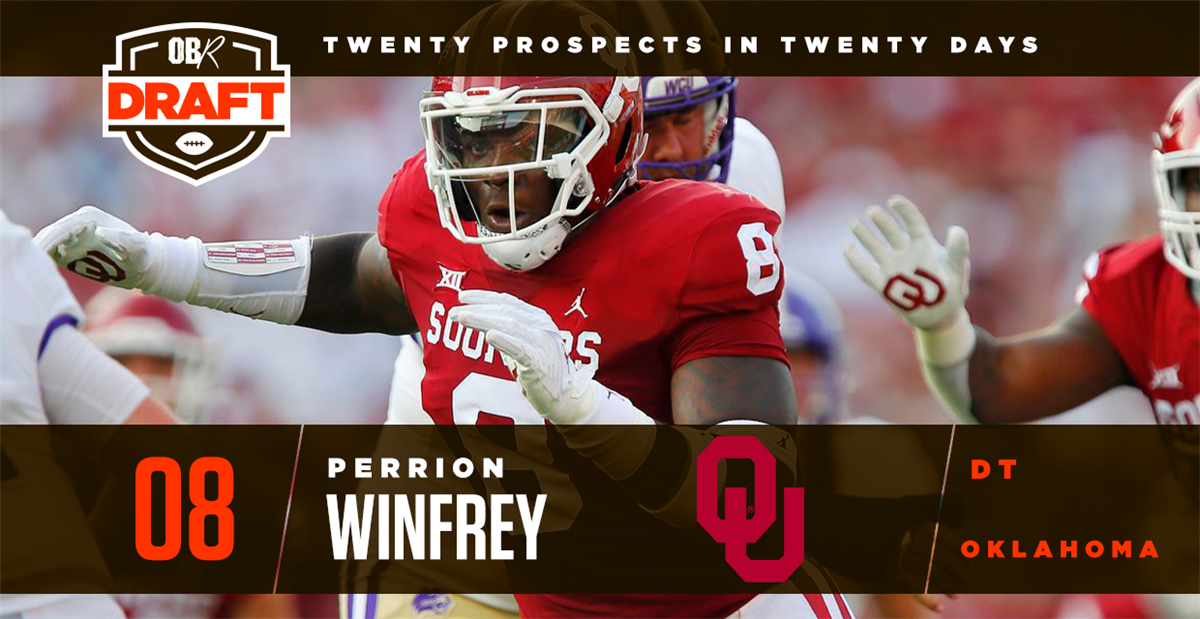 Oklahoma football player Perrion Winfrey in the 2022 NFL Draft