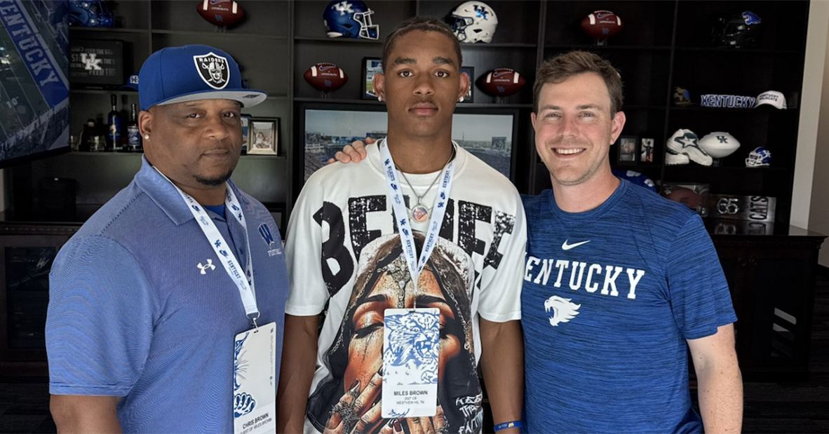 Three-star CB Miles Brown recaps 'great' visit to Kentucky