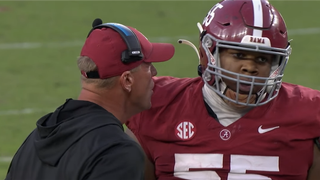 Kalen DeBoer explains coaching moment with Alabama offensive lineman at end of shutout