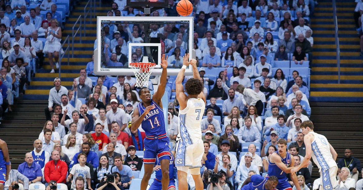 Image for Live Game Thread: UNC leads Kansas 73-59 with 7:49 left