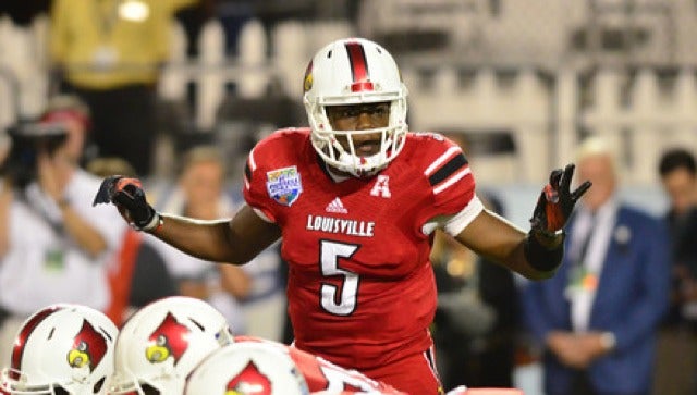 Teddy Bridgewater Louisville Cardinals #5 Football Jersey - Red