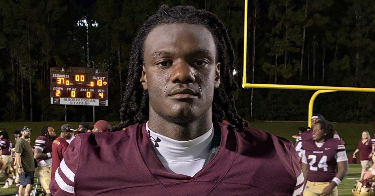 Four-star WR Bubba Brown talks unplanned SMU visit, sees FSU battle through delay before leaving at half