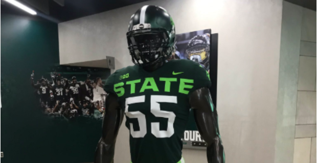 lime green michigan state jersey