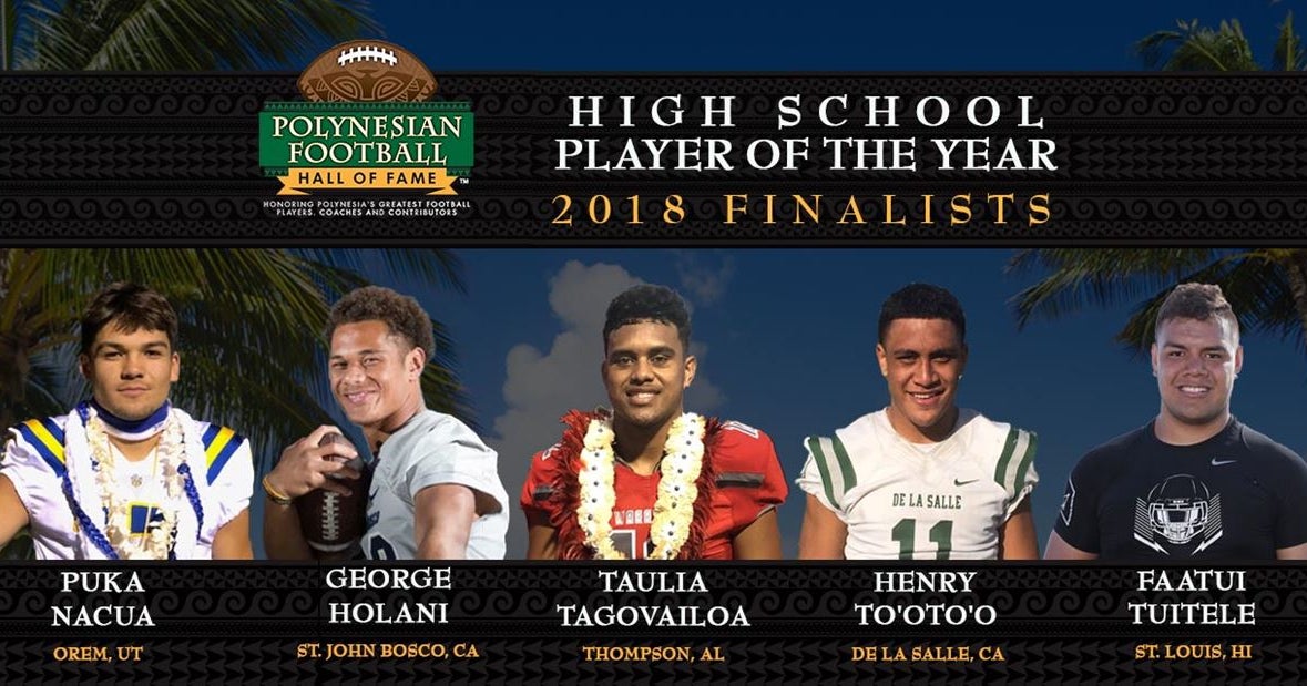 Finalists For Polynesian HS Football Player of Year Award Named