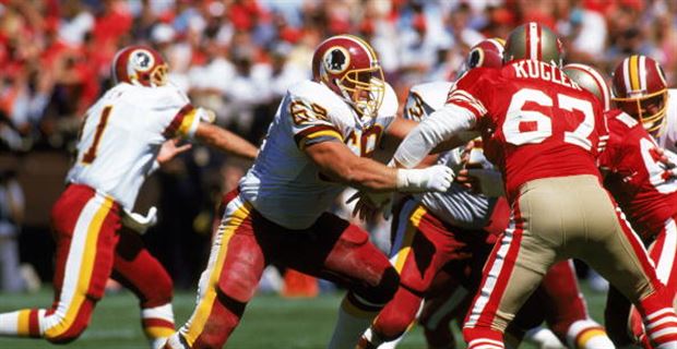 Washington Redskins Russ Grimm Red 1986 Throwback Jersey