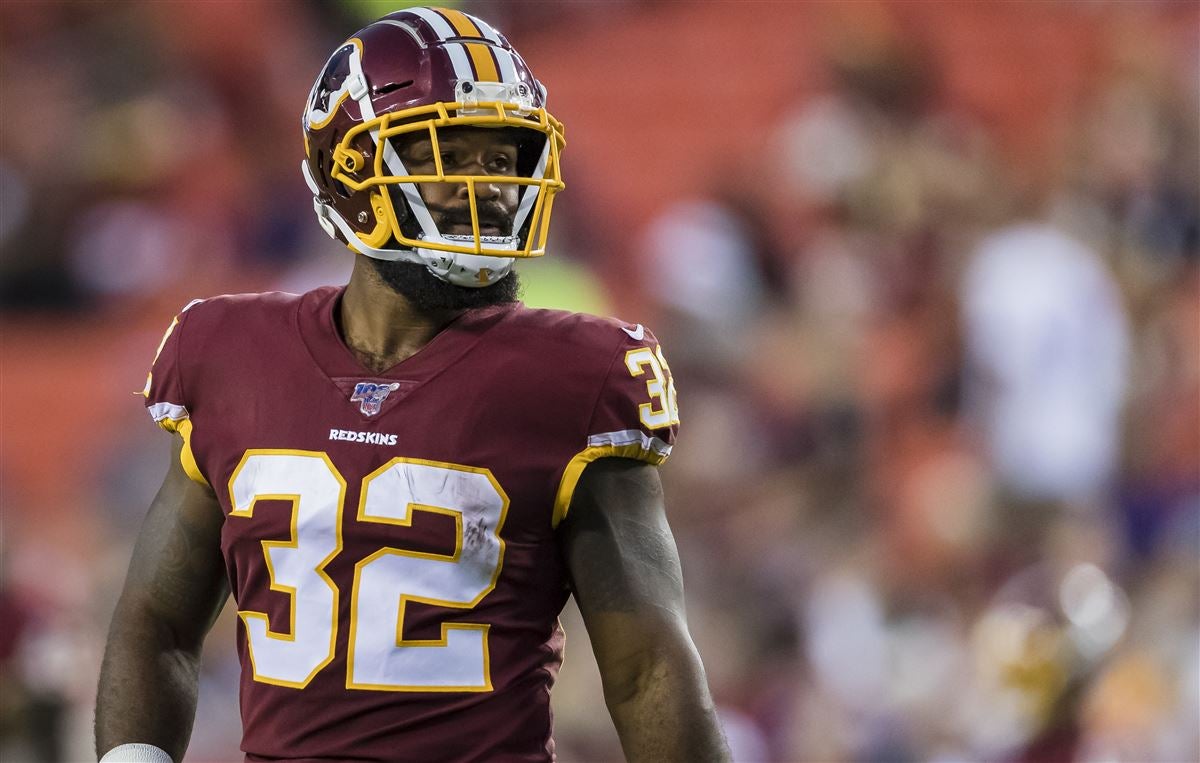 Washington Redskins running back Samaje Perine warms up prior to a  preseason NFL football game between the Cincinnati Bengals and Washington  Redskins, Sunday, Aug. 27, 2017, in Landover, Md. (AP P …