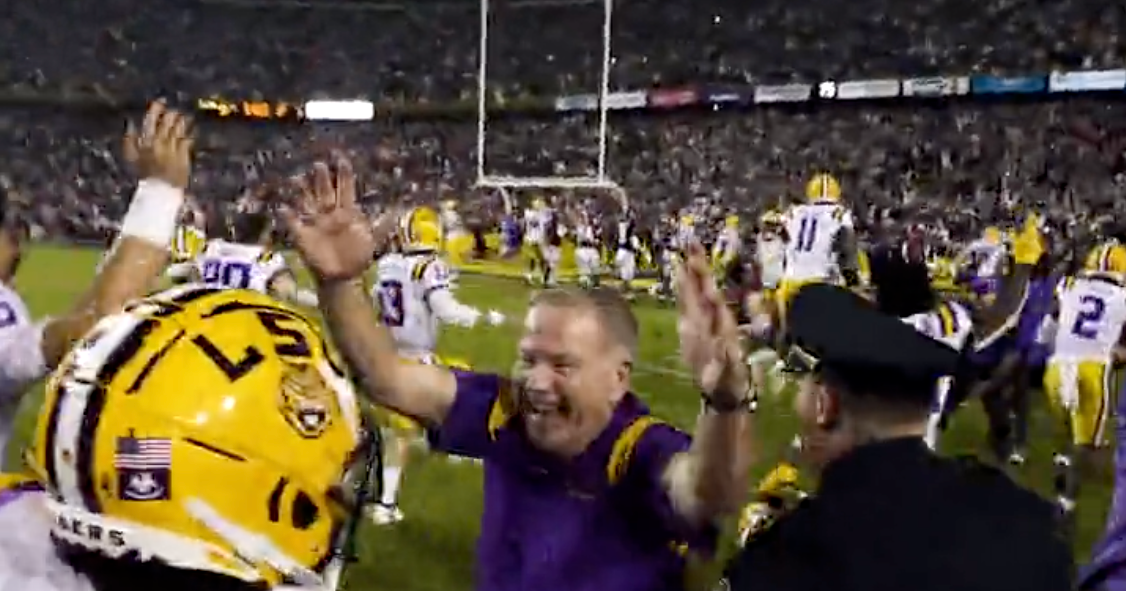 LSU Vs Alabama Brian Kelly Sideline Footage Captures Wild Overtime Scene lsu-vs-alabama-brian-kelly-sideline-footage-captures-wild-overtime-scene
