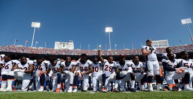 Broncos Fan Has Bonfire To Burn His Gear (Including Signed Footballs) After  Players Kneel For Anthem