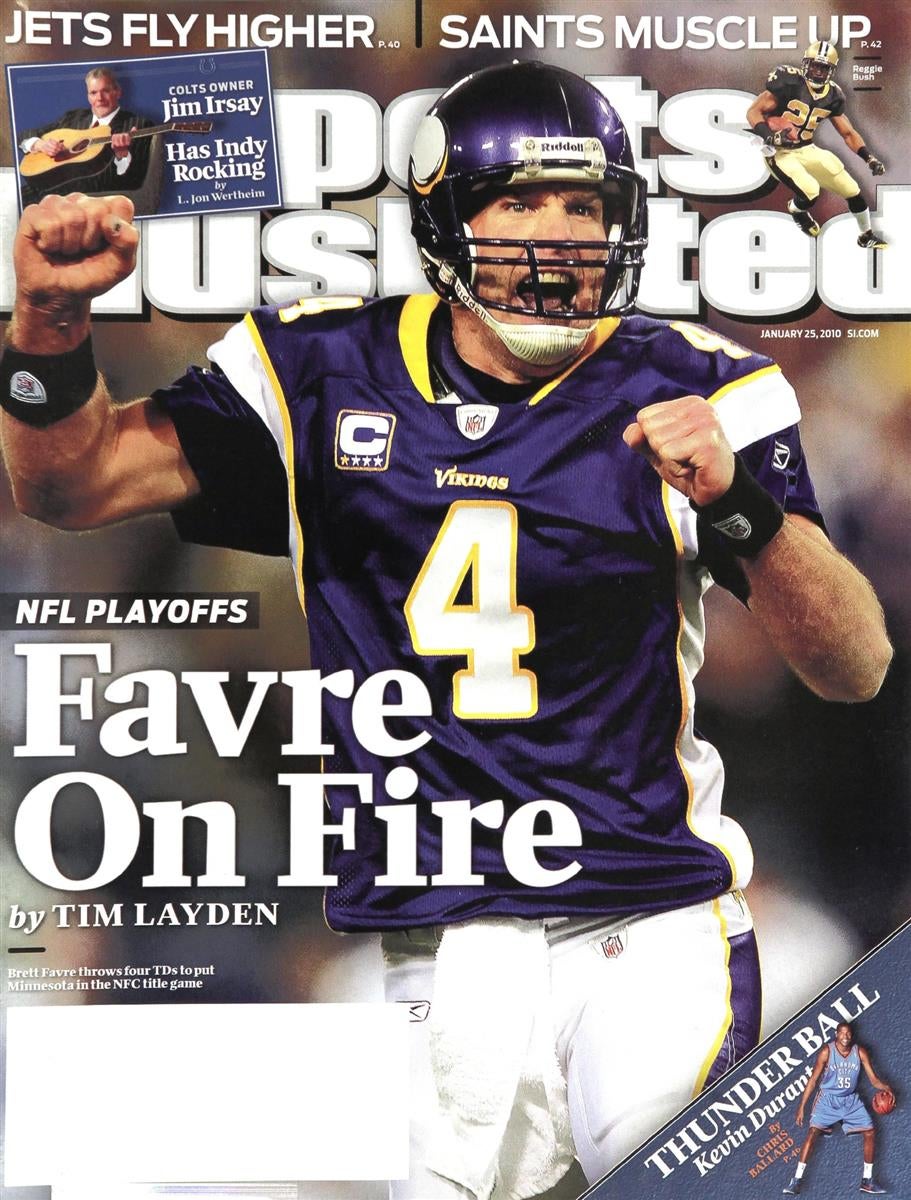 Green Bay Packers Qb Brett Favre, Super Bowl Xxxi Sports Illustrated Cover  by Sports Illustrated