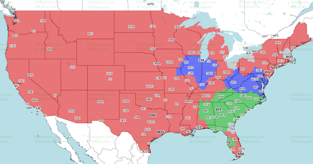 Vikings vs. Packers: Coverage Map