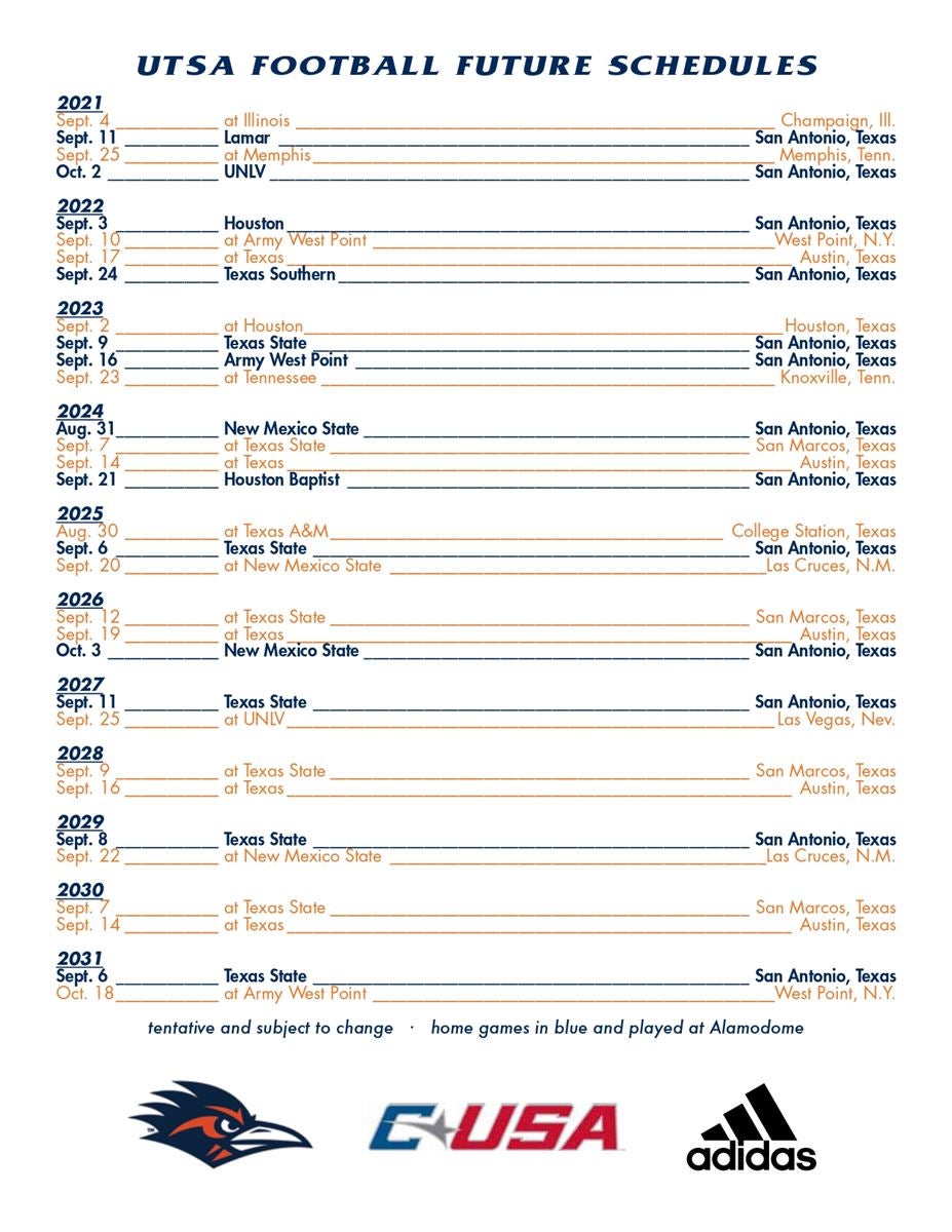 Utsa Football Schedule 2024 2025 Tobye Gloriane