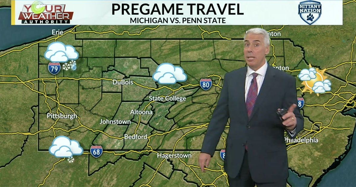 Penn State vs. Michigan football weather forecast Rain, snow possible