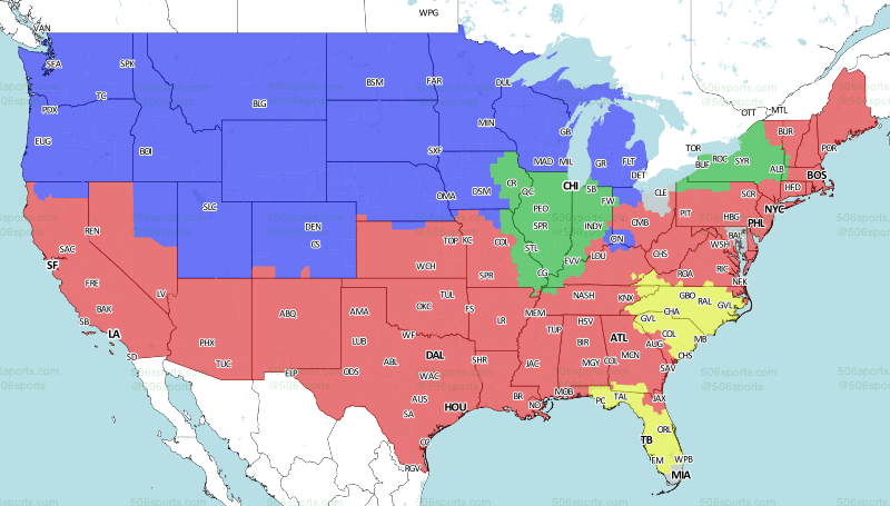 NFL Week 1 coverage map: TV schedule for CBS, Fox regional broadcasts