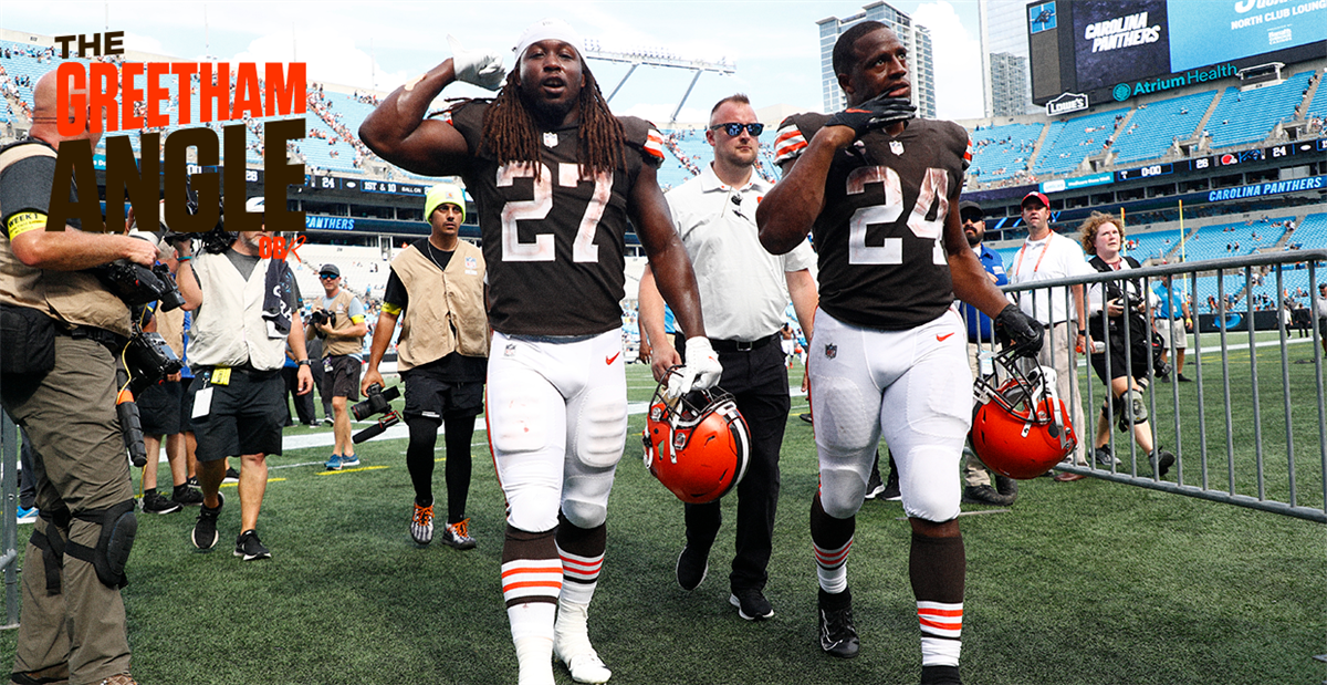 Cleveland Browns Nick Chubb leaps line, dominates Panthers