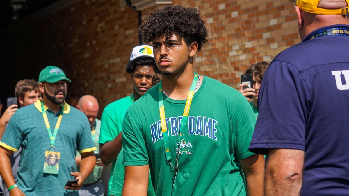 Styles Prescod, Wisconsin Badgers recruit, at his officla visit with Notre Dame