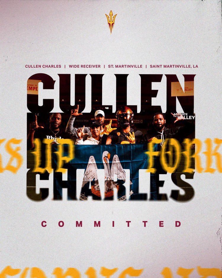 Louisiana WR Cullen Charles commits to ASU