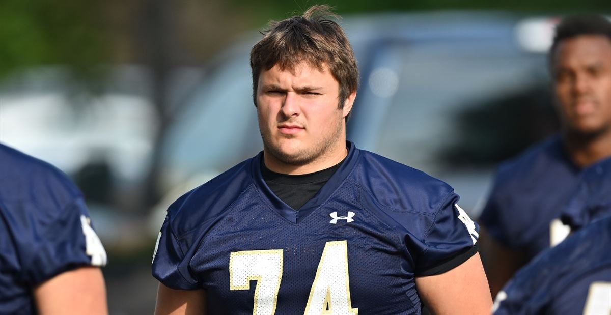 Notre Dame Football's Right Guard Billy Schrauth May Miss a "Few Weeks" Due  to Ankle Injury