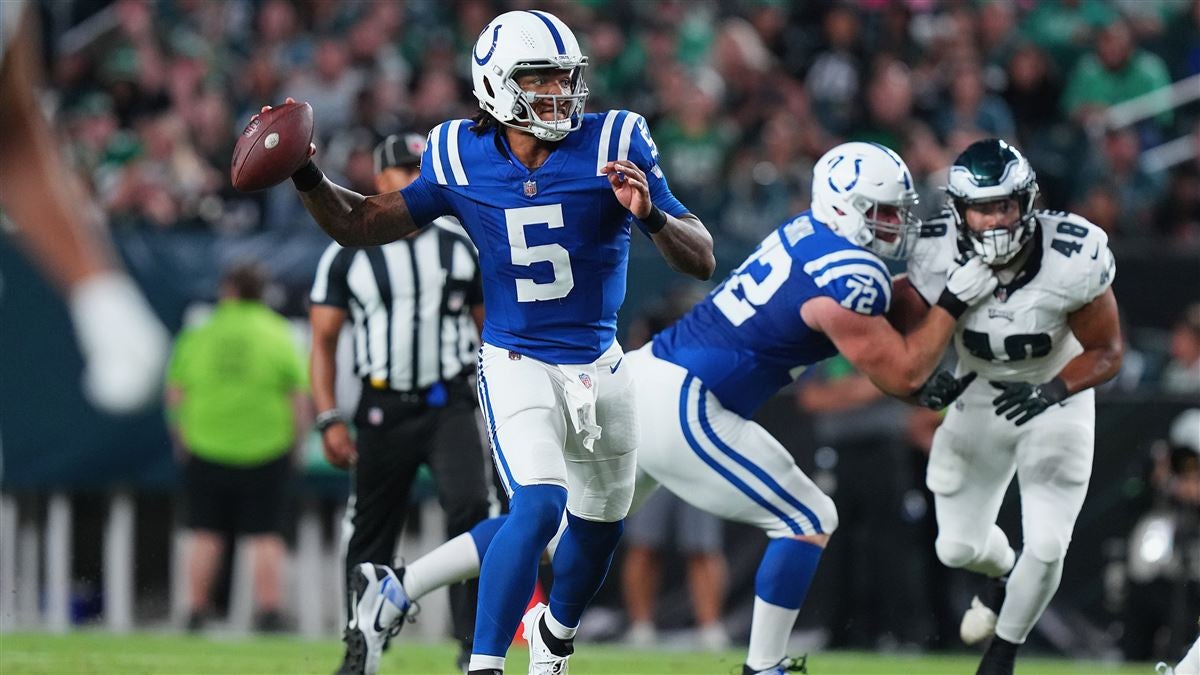 Colts' QB Richardson plays a full half, Colts beat Eagles 27-13 in