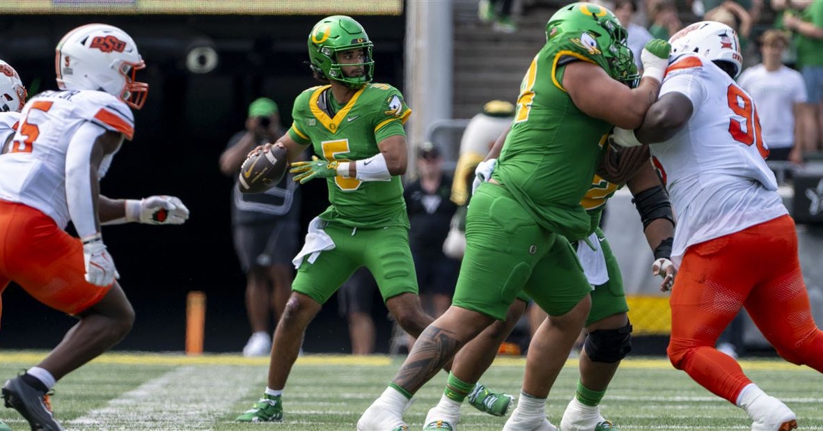 Oregon quarterback Dante Moore unleashes vertical pass-game with breathtaking results