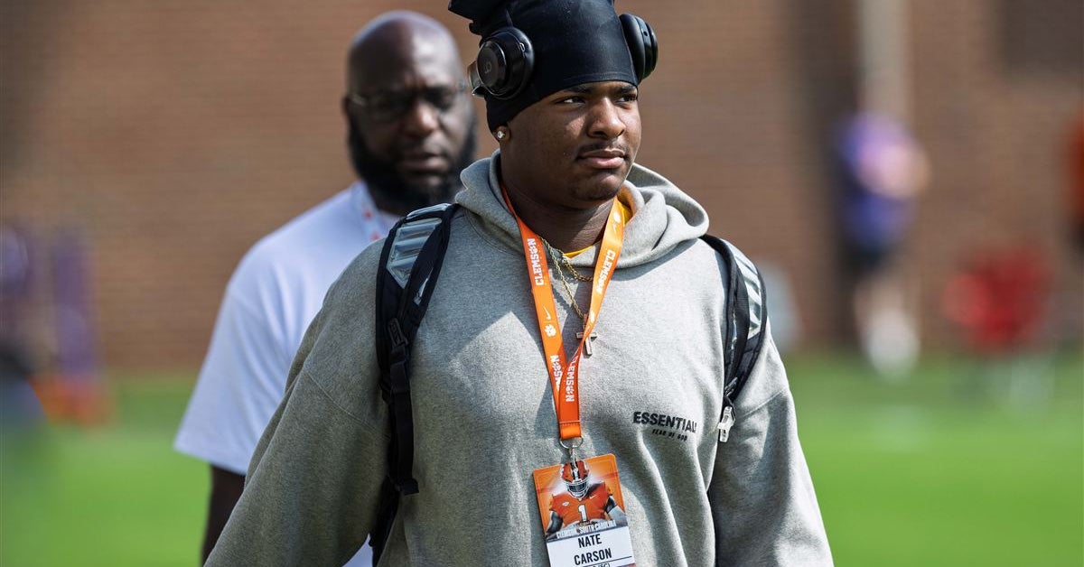 Top247 OL Nate Carson says Clemson has surged into lead following official visit