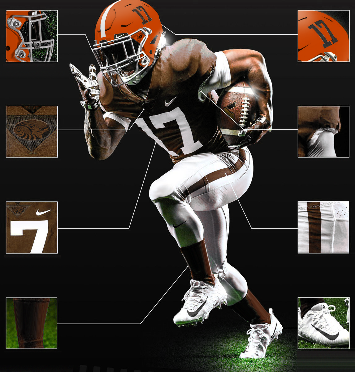 cleveland browns white helmet