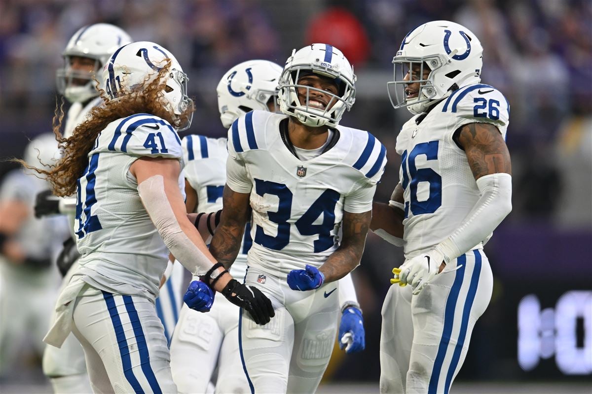 Isaiah Rodgers of the Indianapolis Colts scores a touchdown on a