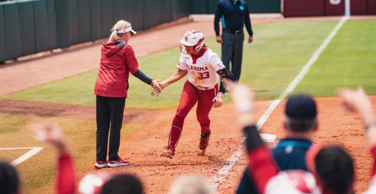 Patty Gasso reacts to record-setting victory over Texas A&M in Norman