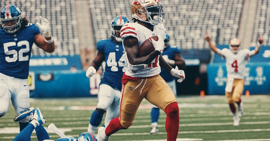 WATCH: Brandon Aiyuk scores first NFL touchdown 