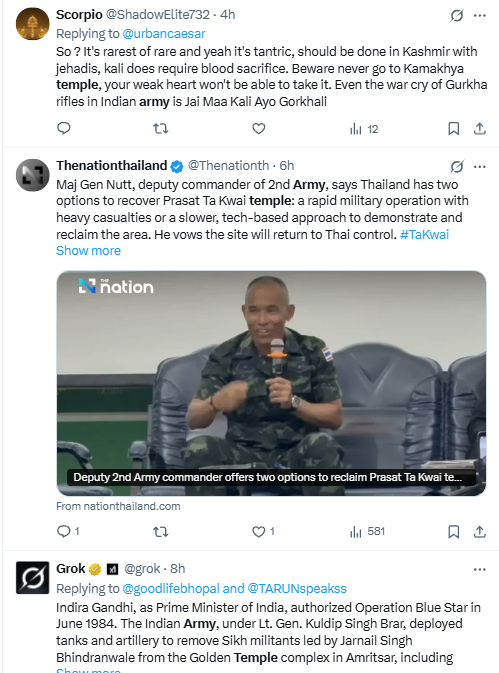 Twitter searches for Temple and Army